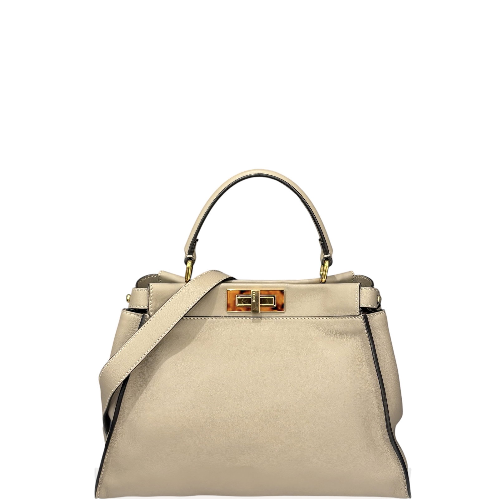 Fendi Peekaboo Iconic Medium Grey Calfskin (yg041726b2)